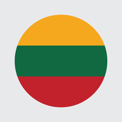 Lithuania country flag button