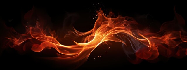 Wall Mural - Fiery abstract flames