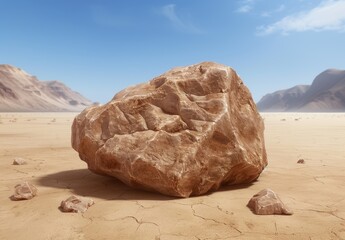 Poster - Massive rock in desert landscape