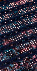 Poster - Futuristic Blockchain Concept with Glowing Blue Bokeh and Chain Links

