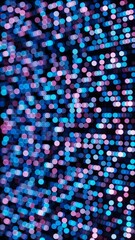 Poster - Abstract 3D Structure with Pink and Purple Mesh and Neon Bokeh Background