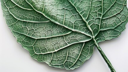 Poster - 3D printed wall art, green, abstract leaf vein texture