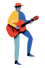 Sticker - PNG Guitar guitarist musician performance.