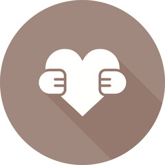 Sticker - Hand Holding Heart Vector Icon