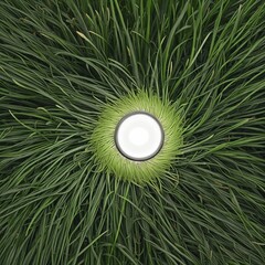 Wall Mural - Top view of wild grass