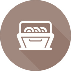 Canvas Print - Dishwasher Vector Icon