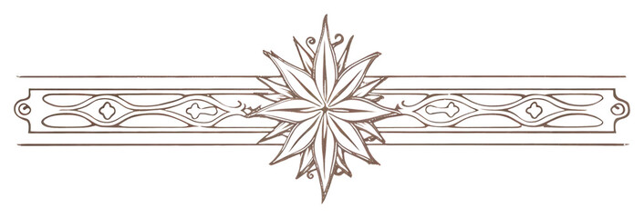 Sticker - PNG Ornament divider star pattern art accessories.