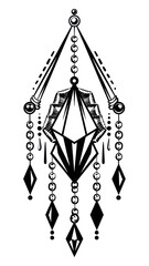 Canvas Print - PNG Luxury jewel pendent jewelry drawing logo.