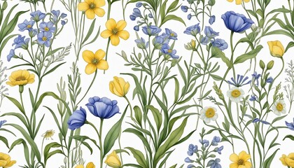 Wall Mural - Watercolor botanical illustration 