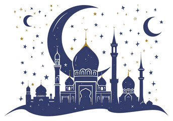 Sticker - PNG  Antique of ramadan architecture building drawing.