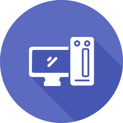 Poster - Desktop Computer Vector Icon