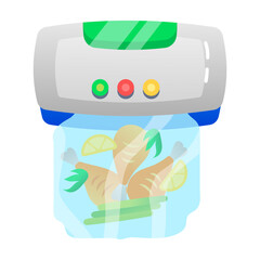 Poster - A flat icon of vacuum sealer  