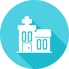 Sticker - Hospital Vector Icon