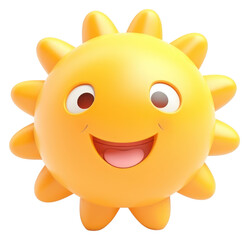 Poster - PNG Plush toy sun white background.