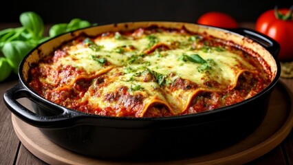 Poster -  Delicious lasagna ready to be savored