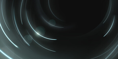 Wall Mural - light flare circle background. realistic vector illustration of sphere with white shine effect on bl