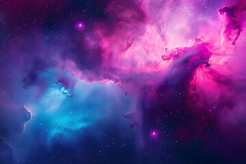 Wall Mural - background space nebula colors blue and pinkai abstract background with space