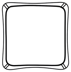 Sticker - PNG  Shape frame line white background.