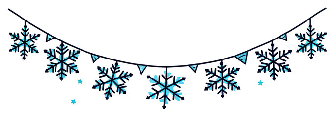 Sticker - PNG Blue snowflake flag string art outdoors graphics.