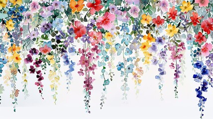 Poster - flower Bouquet Watercolor Hanging Design: Description