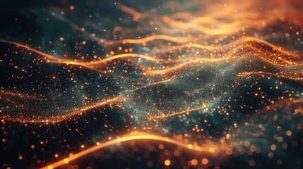 Poster - Abstract light flow representing technological evolution