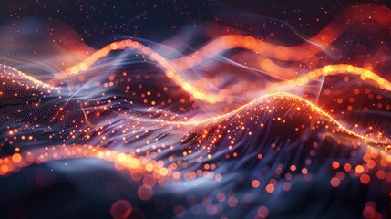 Poster - Abstract light flow representing technological evolution