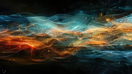 Poster - Abstract light flow representing technological evolution