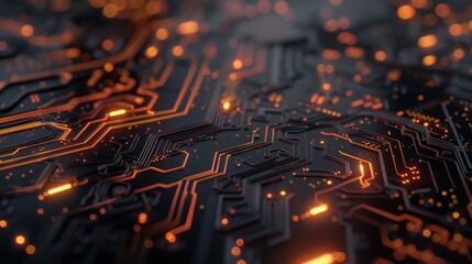 Poster - Using Generative Stock, an abstract circuit cyberspace design was created