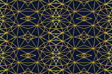 Wall Mural - Seamless pattern with geometric ornament. Vector illustration. Abstract background.