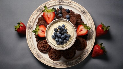 Wall Mural - cake with berries