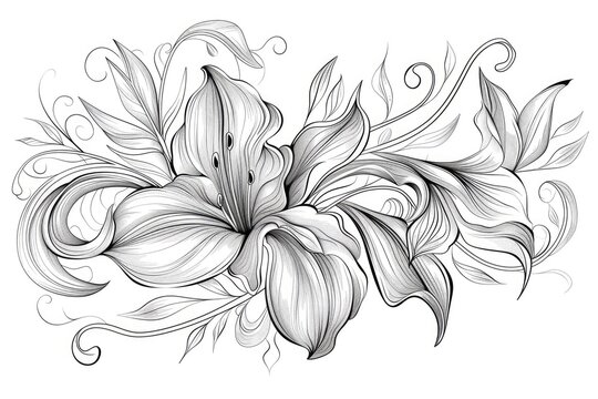 Floral Mandala intricate patterns flowers leaves