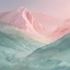Fototapete - Pastel Hues Gradient: A beautiful gradient transition through soft pastel shades, perfect for creating a serene atmosphere.