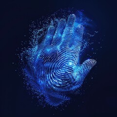 Wall Mural - Abstract digital fingerprint