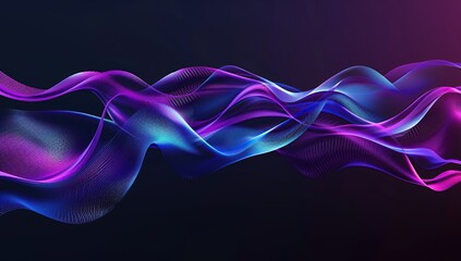 Wall Mural - Abstract Flowing Neon Waves