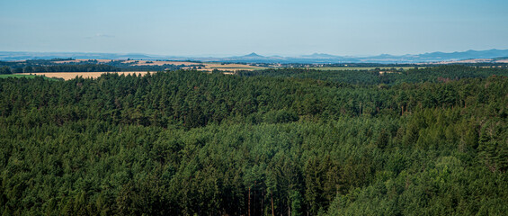 Wall Mural - Betiful landscape of Bohemia - view from Cap hill in Kokorinsko region