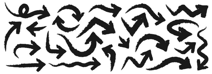 Fototapete - Set arrow icons, pointing up, down, left and right icon