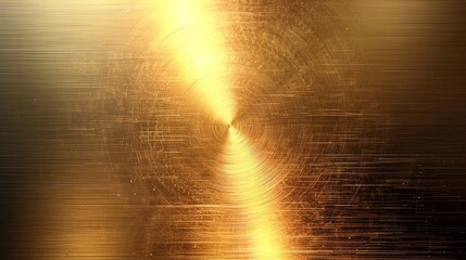 Canvas Print - an abstract background of a brushed golden surface with a circular highlight in the center.
