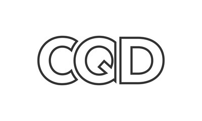 Poster - CQD logo design template with strong and modern bold text. Initial based vector logotype featuring simple and minimal typography. Trendy company identity.