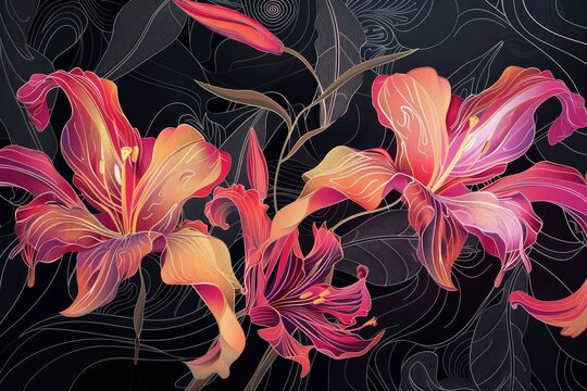 Floral Mandala intricate patterns flowers leaves