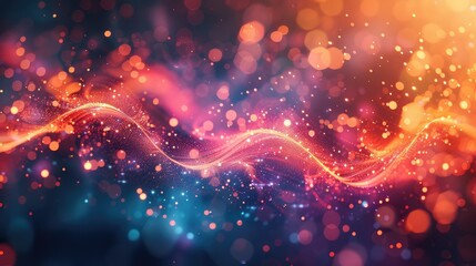 Aufkleber - Abstract particle motion in a high-tech environment