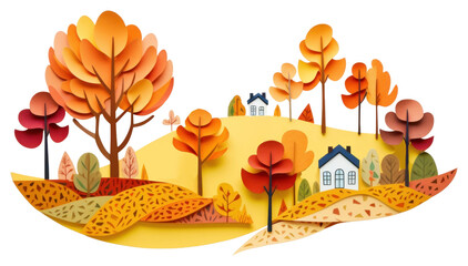 Sticker - PNG Autumn vacation drawing plant leaf.