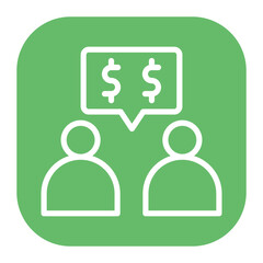 Sticker - Salary Negotiation icon vector image. Can be used for Hiring Process.