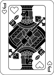 Leinwandbilder - Playing Cards Deck Pack Jack Of Hearts Card Design