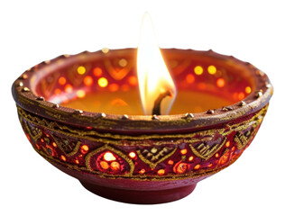 Canvas Print - PNG A beautiful Diya festival candle diwali.