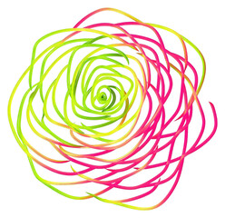 Wall Mural - PNG Spiral abstract line rose.