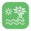 © SAMDesigning - Tropical Island icon vector image. Can be used for Retirement.