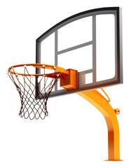 Wall Mural - PNG Basketball hoop white background playground.