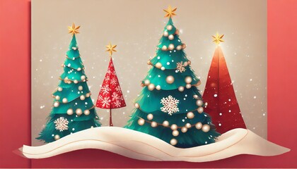 Poster - christmas tree and gifts