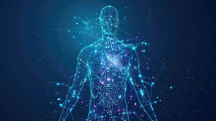 human body. abstract vector. digital anatomy medical technology muscle structure health innovation 3