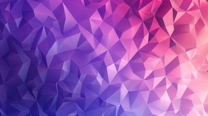 Fototapete - A mesmerizing abstract background with triangular geometric patterns in gradient transitions, blending rich purple into vibrant pink and then into soft lavender for a harmonious and flowing effect.